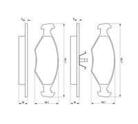 BOSCH 0 986 424 514 Kit pastiglie freno, Freno a disco per FIAT