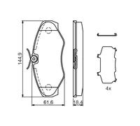 BOSCH 0 986 424 531 Kit pastiglie freno, Freno a disco per RENAULT