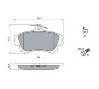 BOSCH 0 986 424 541 Kit pastiglie freno, Freno a disco per MITSUBISHI,SMART,VOLV