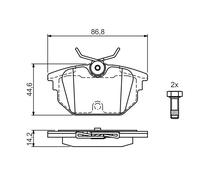 BOSCH 0 986 424 545 Kit pastiglie freno, Freno a disco per ALFA ROMEO,FIAT,LANCI