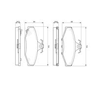BOSCH 0 986 424 561 Kit pastiglie freno, Freno a disco per DAEWOO,SSANGYONG