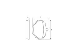 Set di pastiglie freno BOSCH 0 986 424 563, posteriore