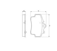 Pastiglie freno 0 986 424 570 BOSCH per PORSCHE BOXSTER CAYMAN