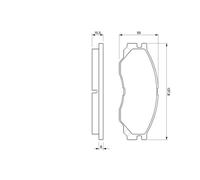 BOSCH 0 986 424 572 Kit pastiglie freno, Freno a disco per MITSUBISHI,TOYOTA