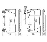 BOSCH 0 986 424 577 Kit pastiglie freno, Freno a disco per ALFA ROMEO,LANCIA,VOL