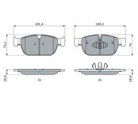 BOSCH 0 986 424 599 Kit pastiglie freno, Freno a disco per POLESTAR,VOLVO
