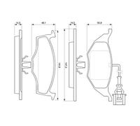 BOSCH 0 986 424 632 Kit pastiglie freno, Freno a disco per AUDI