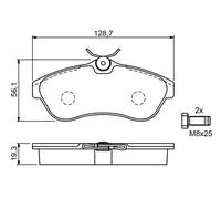 BOSCH 0 986 424 635 Kit pastiglie freno, Freno a disco per CITROËN