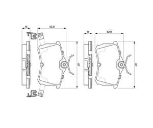 BOSCH 0 986 424 661 Kit pastiglie freno, Freno a disco per HONDA