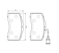 BOSCH 0 986 424 664 Kit pastiglie freno, Freno a disco per AUDI
