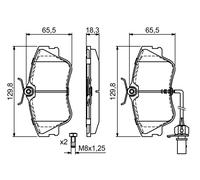 BOSCH 0 986 424 672 Kit pastiglie freno, Freno a disco per VW