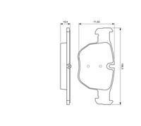 BOSCH 0 986 424 687 Kit pastiglie freno, Freno a disco per LAND ROVER