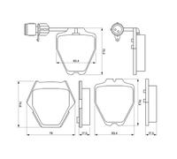 Set di pastiglie freno BOSCH 0 986 424 689, anteriore