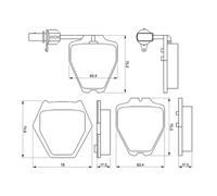 BOSCH 0986424690 Kit pastiglie freno per AUDI A4 B5 (8D2), A4 B5 Avant (8D5), A6