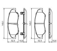 BOSCH 0 986 424 696 Kit pastiglie freno, Freno a disco per KIA