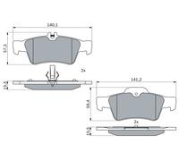 BOSCH 0 986 424 699 Kit pastiglie freno, Freno a disco per MERCEDES-BENZ,MERCEDE