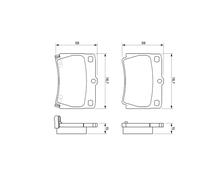 BOSCH 0 986 424 711 Kit pastiglie freno, Freno a disco per MITSUBISHI,MITSUBISHI