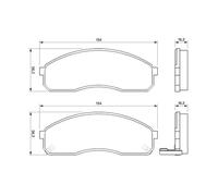 BOSCH 0 986 424 714 Kit pastiglie freno, Freno a disco per KIA,NAZA
