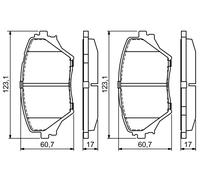 BOSCH 0 986 424 719 Kit pastiglie freno, Freno a disco per TOYOTA