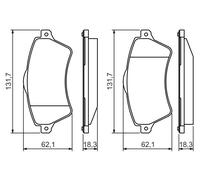 BOSCH 0 986 424 721 Kit pastiglie freno, Freno a disco per LAND ROVER