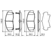 BOSCH 0 986 424 722 Kit pastiglie freno, Freno a disco per HONDA