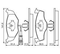 BOSCH 0 986 424 723 Kit pastiglie freno, Freno a disco per SKODA,VW
