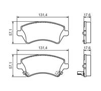 BOSCH 0 986 424 735 Kit pastiglie freno, Freno a disco per TOYOTA