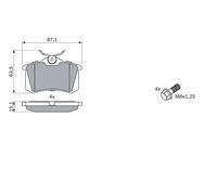 BOSCH 0 986 424 751 Kit pastiglie freno, Freno a disco per CITROËN,FIAT,LANCIA,P