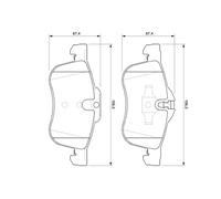 BOSCH 0 986 424 758 Kit pastiglie freno, Freno a disco per MG,ROVER