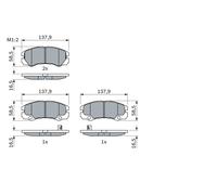BOSCH 0 986 424 760 Kit pastiglie freno, Freno a disco per OPEL,VAUXHALL