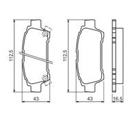 BOSCH 0 986 424 762 Kit pastiglie freno, Freno a disco per TOYOTA