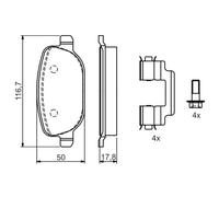 BOSCH 0 986 424 775 Kit pastiglie freno, Freno a disco per ALFA ROMEO,LANCIA