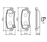 BOSCH 0 986 424 790 Kit pastiglie freno, Freno a disco per TOYOTA