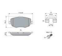 BOSCH 0 986 424 793 Kit pastiglie freno, Freno a disco per LANCIA