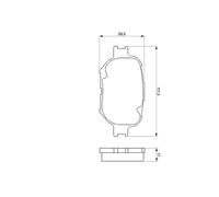 BOSCH 0 986 424 808 Kit pastiglie freno, Freno a disco per HONDA,TOYOTA,TOYOTA (