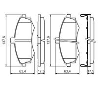 Set di pastiglie freno BOSCH 0 986 424 810, anteriore