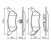 BOSCH 0 986 424 816 Kit pastiglie freno, Freno a disco per CHRYSLER,DODGE