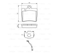 Kit PASTIGLIE FRENO POSTERIORE BOSCH MERCEDES CLASSE S CL 55 AMG KW:265 dal 9...