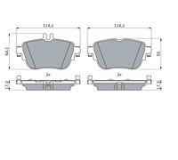 Set di pastiglie freno BOSCH 0 986 424 845, posteriore