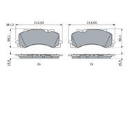 Set di pastiglie freno BOSCH 0 986 424 850, anteriore