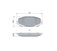 BOSCH 0 986 424 939 Kit pastiglie freni