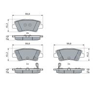 BOSCH 0 986 424 959 Kit pastiglie freno, Freno a disco per HYUNDAI,KIA