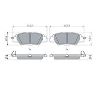 Set di pastiglie freno BOSCH 0 986 460 006, posteriore