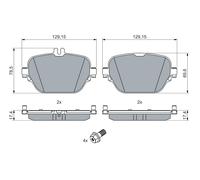 BOSCH 0 986 460 039 Kit pastiglie freno, Freno a disco per MERCEDES-BENZ