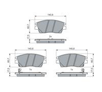 BOSCH 0 986 460 076 Kit pastiglie freno, Freno a disco per HYUNDAI,HYUNDAI (BEIJ