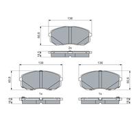 BOSCH 0 986 460 077 Kit pastiglie freno, Freno a disco per HYUNDAI,HYUNDAI (BEIJ