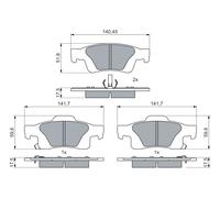 BOSCH 0 986 460 081 Kit pastiglie freni