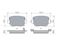 BOSCH 0 986 460 087 Kit pastiglie freno, Freno a disco per TESLA