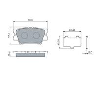 BOSCH 0 986 460 119 Kit pastiglie freno, Freno a disco per LEXUS,TOYOTA