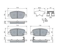BOSCH 0 986 460 138 Kit pastiglie freni